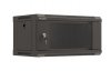 Lanberg Szafa instalacyjna rack wisząca 19 4U 540x350 czarna drzwi   przeszklone ( flat pack)